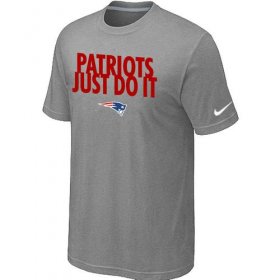 Wholesale Cheap Nike New England Patriots Just Do It Light Grey T-Shirt