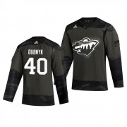 Wholesale Cheap Minnesota Wild #40 Devan Dubnyk Adidas 2019 Veterans Day Men's Authentic Practice NHL Jersey Camo