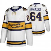 Wholesale Cheap Adidas Predators #64 Mikael Ggranlund Men's White 2020 Winter Classic Retro Authentic NHL Jersey