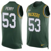 Wholesale Cheap Nike Packers #53 Nick Perry Green Team Color Men's Stitched NFL Limited Tank Top Jersey