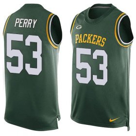 Wholesale Cheap Nike Packers #53 Nick Perry Green Team Color Men\'s Stitched NFL Limited Tank Top Jersey