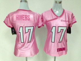 Wholesale Cheap Nike Chargers #17 Philip Rivers New Pink Women\'s Be Luv\'d Stitched NFL Elite Jersey
