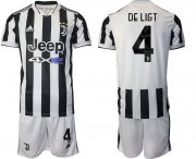 Wholesale Cheap Men 2021-2022 Club Juventus home white 4 Adidas Soccer Jerseys