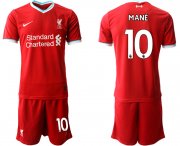 Wholesale Cheap Men 2020-2021 club Liverpool home 10 red Soccer Jerseys