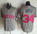 Wholesale Cheap Red Sox #34 David Ortiz Grey New Cool Base Mother's Day Stitched MLB Jersey