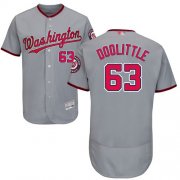 Wholesale Cheap Nationals #63 Sean Doolittle Grey Flexbase Authentic Collection Stitched MLB Jersey