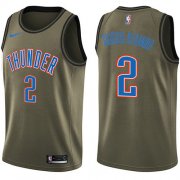 Wholesale Cheap Nike Thunder #2 Shai Gilgeous-Alexander Green NBA Swingman Salute to Service Jersey