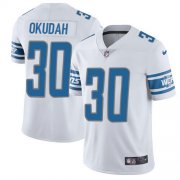 Wholesale Cheap Nike Lions #30 Jeff Okudah White Men's Stitched NFL Vapor Untouchable Limited Jersey
