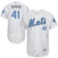 Wholesale Cheap Mets #41 Tom Seaver White(Blue Strip) Flexbase Authentic Collection Father's Day Stitched MLB Jersey