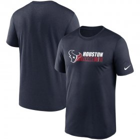Wholesale Cheap Houston Texans Nike Fan Gear Team Conference Legend Performance T-Shirt Navy