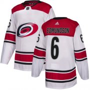 Wholesale Cheap Adidas Hurricanes #6 Joel Edmundson White Road Authentic Stitched NHL Jersey