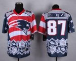 Wholesale Cheap Nike Patriots #87 Rob Gronkowski Navy Blue Men's Stitched NFL Elite Noble Fashion Jersey