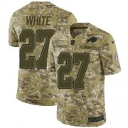 Wholesale Cheap Nike Bills #27 Tre'Davious White Camo Youth Stitched NFL Limited 2018 Salute to Service Jersey