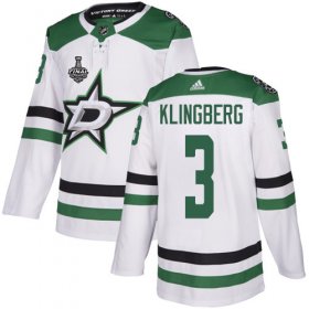 Wholesale Cheap Adidas Stars #3 John Klingberg White Road Authentic 2020 Stanley Cup Final Stitched NHL Jersey