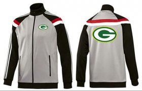 Wholesale Cheap NFL Green Bay Packers Team Logo Jacket Grey