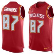 Wholesale Cheap Nike Buccaneers #87 Rob Gronkowski Red Team Color Men's Stitched NFL Limited Tank Top Jersey
