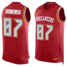 Wholesale Cheap Nike Buccaneers #87 Rob Gronkowski Red Team Color Men\'s Stitched NFL Limited Tank Top Jersey