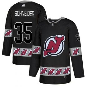 Wholesale Cheap Adidas Devils #35 Cory Schneider Black Authentic Team Logo Fashion Stitched NHL Jersey