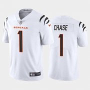 Wholesale Cheap Men's Cincinnati Bengals #1 Ja'Marr Chase White 2021 Limited Football Jersey