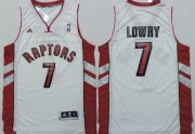 Wholesale Cheap Toronto Raptors #7 Kyle Lowry Revolution 30 Swingman White Jersey