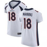 Wholesale Cheap Nike Broncos #18 Peyton Manning White Men's Stitched NFL Vapor Untouchable Elite Jersey