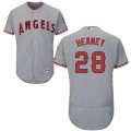Wholesale Cheap Angels of Anaheim #28 Andrew Heaney Grey Flexbase Authentic Collection Stitched MLB Jersey