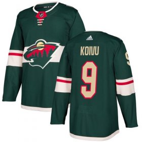 Wholesale Cheap Adidas Wild #9 Mikko Koivu Green Home Authentic Stitched Youth NHL Jersey