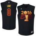 Wholesale Cheap Men's Cleveland Cavaliers Kevin Love #0 adidas Black 2016 NBA Finals Champions Jersey-Printed Style