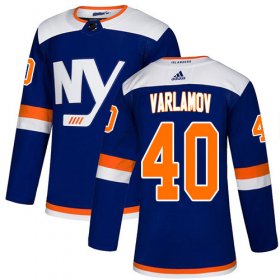 Wholesale Cheap Adidas Islanders #40 Semyon Varlamov Blue Alternate Authentic Stitched Youth NHL Jersey