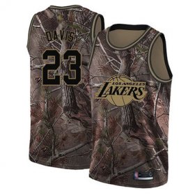 Cheap Youth Lakers #23 Anthony Davis Camo Basketball Swingman Realtree Collection Jersey