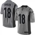 Wholesale Cheap Nike Bengals #18 A.J. Green Gray Men's Stitched NFL Limited Gridiron Gray Jersey