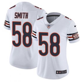 Wholesale Cheap Nike Bears #58 Roquan Smith White Women\'s Stitched NFL Vapor Untouchable Limited Jersey