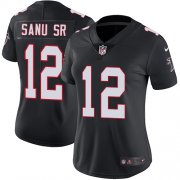 Wholesale Cheap Nike Falcons #12 Mohamed Sanu Sr Black Alternate Women's Stitched NFL Vapor Untouchable Limited Jersey