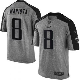 Wholesale Cheap Nike Titans #8 Marcus Mariota Gray Men\'s Stitched NFL Limited Gridiron Gray Jersey