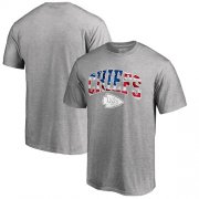 Wholesale Cheap Men's Kansas City Chiefs Pro Line by Fanatics Branded Heathered Gray Banner Wave T-Shirt