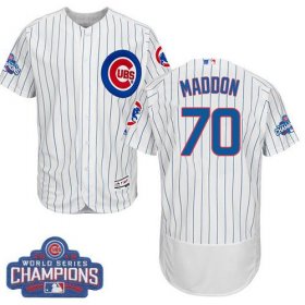 Wholesale Cheap Cubs #70 Joe Maddon White Flexbase Authentic Collection 2016 World Series Champions Stitched MLB Jersey