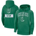 Wholesale Cheap Men's Boston Celtics #0 Jayson Tatum Green Pullover Hoodie