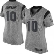 Wholesale Cheap Nike Texans #10 DeAndre Hopkins Gray Women's Stitched NFL Limited Gridiron Gray Jersey