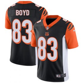 Wholesale Cheap Nike Bengals #83 Tyler Boyd Black Team Color Men\'s Stitched NFL Vapor Untouchable Limited Jersey