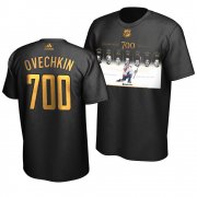 Wholesale Cheap Washington Capitals #8 Alexander Ovechkin 700 Goals Golden Limited Black T-Shirt
