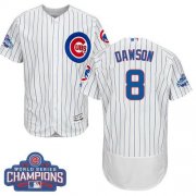Wholesale Cheap Cubs #8 Andre Dawson White Flexbase Authentic Collection 2016 World Series Champions Stitched MLB Jersey
