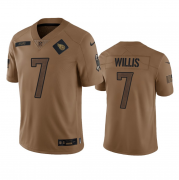 Men's Tennessee Titans #7 Malik Willis 2023 Brown Salute To Service Football Stitched Jersey