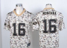 Wholesale Cheap Nike 49ers #16 Joe Montana Camo USMC Men\'s Stitched NFL Elite Jersey