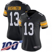 Wholesale Cheap Nike Steelers #13 James Washington Black Alternate Women's Stitched NFL 100th Season Vapor Limited Jersey