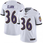 Wholesale Cheap Nike Ravens #36 Chuck Clark White Youth Stitched NFL Vapor Untouchable Limited Jersey