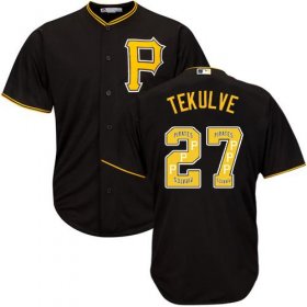Wholesale Cheap Pirates #27 Kent Tekulve Black Team Logo Fashion Stitched MLB Jersey