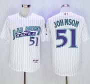 Wholesale Cheap Diamondbacks #51 Randy Johnson White 1999 Turn Back The Clock Stitched MLB Jersey