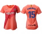 Wholesale Cheap Women's Barcelona #15 Paulinho Third Soccer Club Jersey