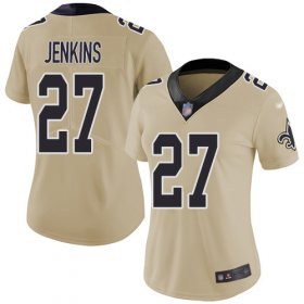 Wholesale Cheap Nike Saints #27 Malcolm Jenkins Gold Women\'s Stitched NFL Limited Inverted Legend Jersey