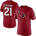 Wholesale Cheap Nike Arizona Cardinals #21 Patrick Peterson Name & Number NFL T-Shirt Red